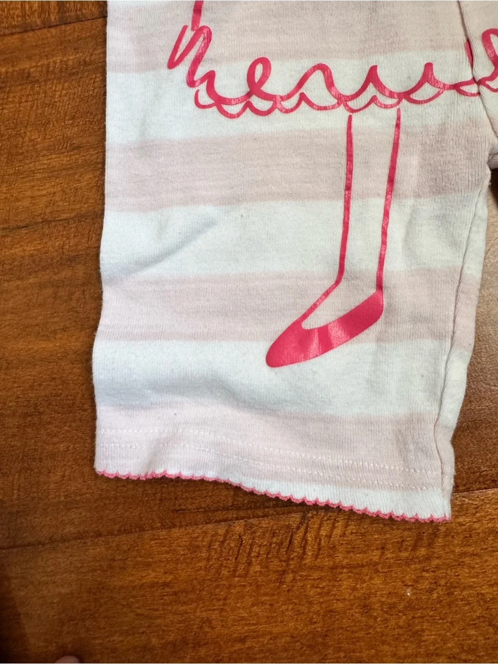 Carter's White and Pink Striped Princess 2-Piece Pajama Set